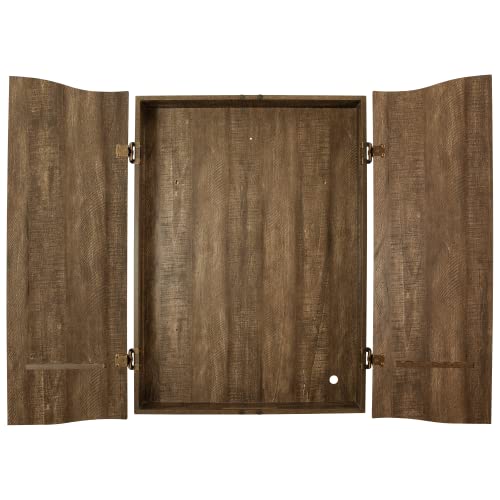 DMI Sports MI Sports Brown CricketPro Dartboard Cabinet | Designed for Arachnid 15.5” CricketPro 900, 800, 750, 650 Electronic Dartboards | Does Not Include Dartboard