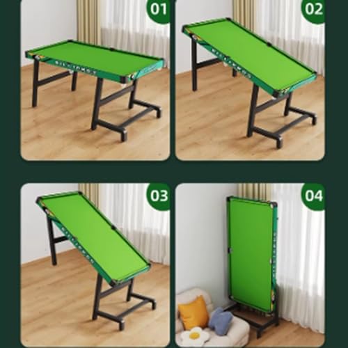 Compact Pool Table, Space-Saving Billiard Table Ideal for Home, Apartment and Basement Game Area - color: D