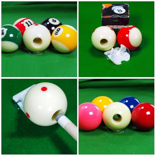 Professional Billiard Training Cue Ball with 16mm Inner Hole for Small Tip Pool Cue, Sturdy Practice Ball for American Billiards and Pool Table Training
