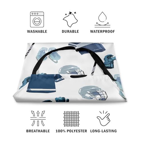 Manfei Ball Sports Kids Kitchen Apron - color: Blue White
