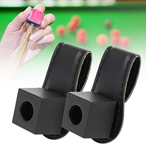 RiToEasysports 2Pcs Billiard Chalk Holder,Pocket Pool Chalk Holder Cue Magnetic Belt Clip Compact And Delicate Stitching Billiards Accessories