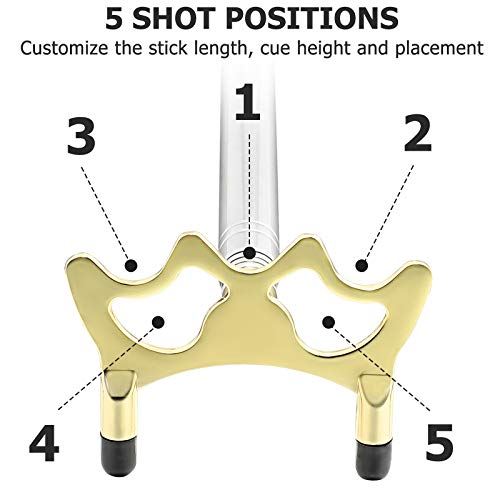 Skylety Pool Cue Snooker Stick Pool Table Accessories Retractable Billiards Cue Rest with Removable Brass Bridge Head - style: Low Bridge Head