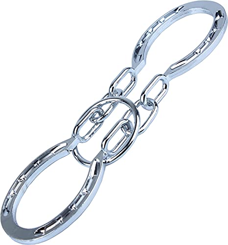 Classical Metal Horseshoe Puzzle Traditional Brain Teaser Puzzles Jigsaw Toy (Silver) - color: Silver