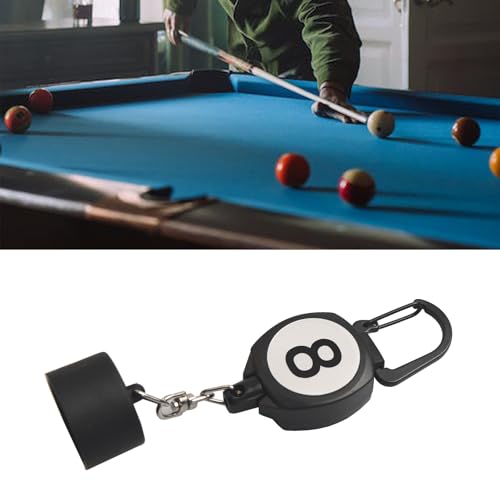 LAKE OF FIRE Billiard Chalk Holder,Pool Chalk Holder with Retractable Key Ring Black - size: Round