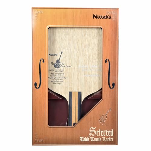 Nittaku Table Tennis Racket Acoustic Carbon Inner Shake Hand for Attacks, Special Materials Included - style: Flare