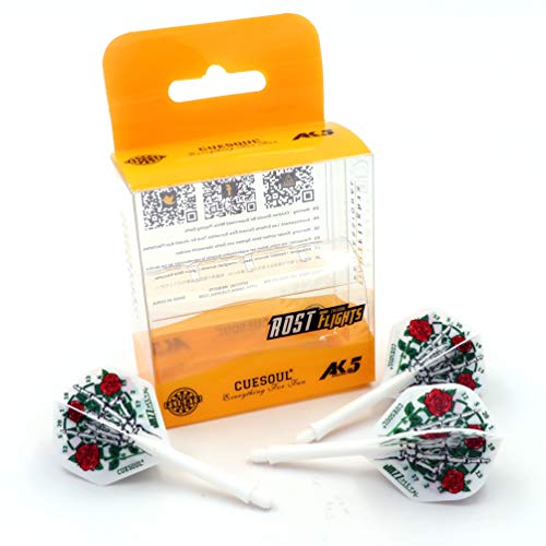 CUESOUL ROST Integrated Dart Shaft and Dart Flight Standard/Slim/Diamond/Big Wing/Tear/Diamond - color: 28mm-Standard Shape-Rose Skull