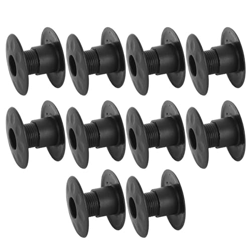 10PCS Tabletop Foosball Bushings Bearing Rods for Fun Games Accessories Black Foosball Machine Bearings Replacement Diameter Threaded Plastic Portable Size Foosball Replacement Parts