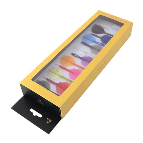 CUESOUL ROST 77 Integrated Dart Shaft and Flight Big Wing/Standard Shape Colour Collection Pack of 12 pcs - color: Standard Shape, size: Medium