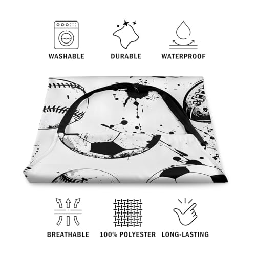 Manfei Ball Sports Kids Kitchen Apron - color: Black White