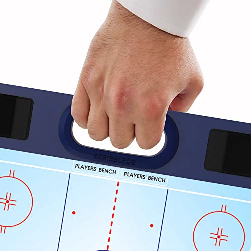 Hockey Dry Erase Board for Coaches 15x10.5 Inch Double Sided Whiteboard Coaching Board Equipment Includes 2 White Board Markers for the Hockey Accessories Making it the Perfect Coach Gifts