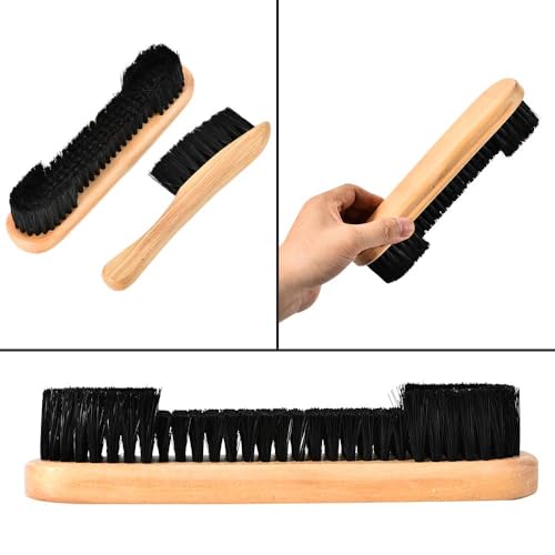 Billiards Pool Table and Rail Brus, Wooden Pool Table and Rail Brush Set, Billiard Pool Table Nylon Bristle Brush 9" Natural Wood Handle - Billiards Pool Snooker Accessories