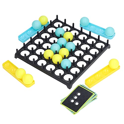 Bounce Ball Board Game Set with 9 Cards and 16 Balls - Interactive Family Game for Childrens Hands and Feet Coordination