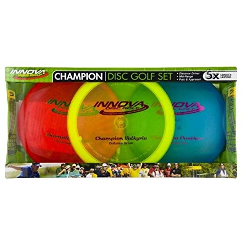 Innova - Champion Discs ICD-1 Innova Champion Disc Golf Set – Driver, Mid-Range & Putter, Colors May Vary (3 Pack), Colors Vary, 3set