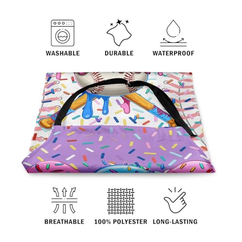 Manfei Baseball Ice Cream Kids Kitchen Apron - color: Purple
