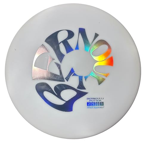 Bernoulli Recycled Plastic Disc Golf Putter Disc | 175-180 Gram | PDGA Approved - color: White with Silver