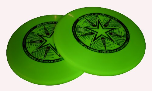 Discraft 175 Gram Ultra Star Sport Disc Nite-Glo Glow in the Dark Frisbee 2 Pack