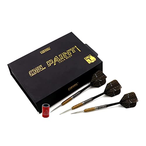 CUESOUL Cocktail/COLA Beer/Draft Beer with Oil Paint Finished-21g/22g/23g Steel Tip 90% Tungsten Dart Set - color: COLA Beer-21g