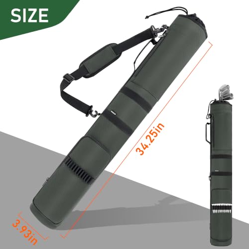 AKOZLIN Lightweight Golf Sunday Bag Golf Travel Carry Bag 3-6 Clubs Foldable Small Golf Bag with Shoulder Strap Black - color: Green