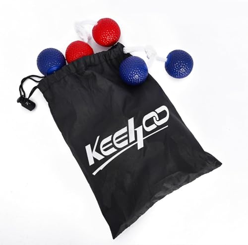 KH Ladderball Balls Set 6 Pack Replacement Balls Ladder Toss Game Balls Soft Golf Balls Safe for Kids - color: Red,Blue