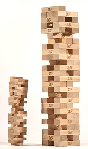 Jenga Giant Sport, Stacking Game with Tournament Chart & Travel Bag, Party Game for Kids & Adults, Stacks to 4 Feet - style: Sport