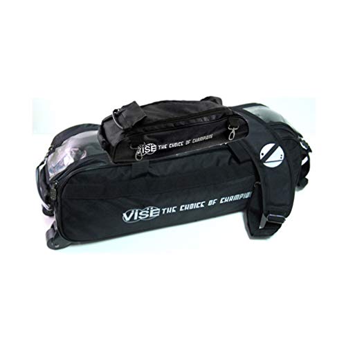 VISE Clear Top 3 Ball Roller Bowling Bag - color: Black