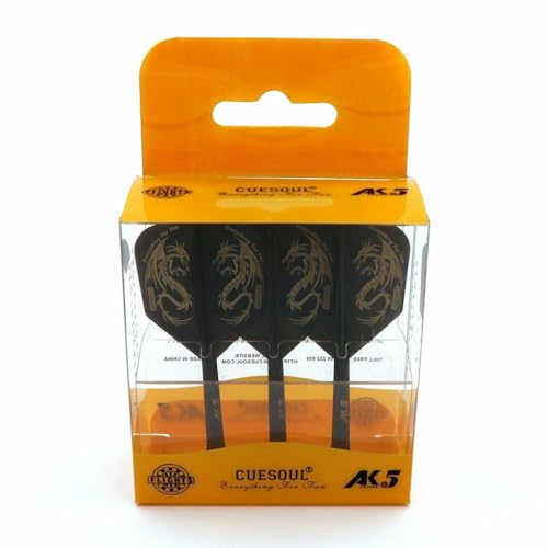 CUESOUL ROST Integrated Dart Flight and Shafts Meduim/Small/Large - color: Black Dragon, size: Size L-33mm