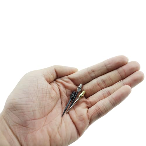 TAODAN 12PCS 37mm/1.46inch Long Dart Converter Steel Converter Dart Accessory Dart Steel Tip Conversion Points Metal Tip Dart Replacement Tip 2BA Hard Interchangeable Dart Steel Needle