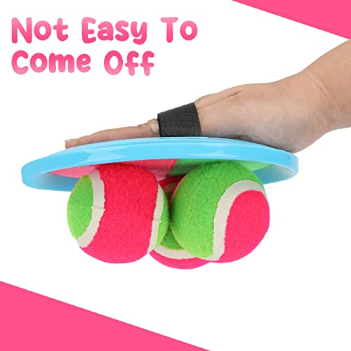 Toss and Catch Ball Game Outdoor Games Playground Balls Beach Games Summer Toys for Ages 4-8, Perfect Kids Toys Playground Sets for Kids Christmas Birthday Gifts - color: Blue-6 Paddles