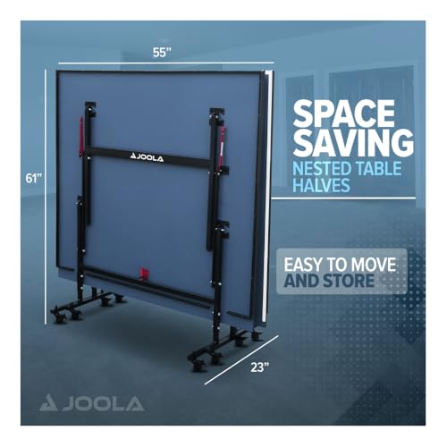 JOOLA Inside Professional MDF Indoor Ping Pong Table with Quick Clamp Table Tennis Net and Post Set - 10 Minute Easy Assembly - Tournament Quality - Foldable with Single Player Playback Mode - color: 13mm