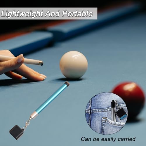 LAKE OF FIRE Pool Cue Chalk Holder – 2-in-1 Billiard Accessory with Pool Chalk Holder & Cue Tip Tool - color: Blue, style: Square