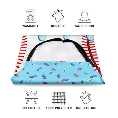 Castle Fairy Ice Cream Drip Baseball Kids Kitchen Apron - color: Sky Blue