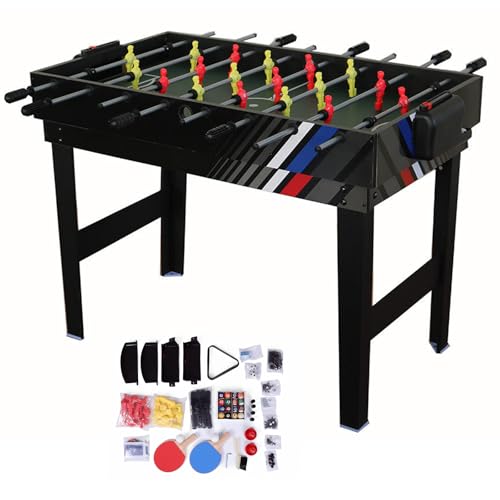 4-in-1 Multi-Functional Combo Game Table, Includes Soccer, Billiards, Ice Hockey Table Tennis, Wear-Resistant Indoor Multi-Game Desktop Set, Perfect for Family Gatherings Friend Entertainment