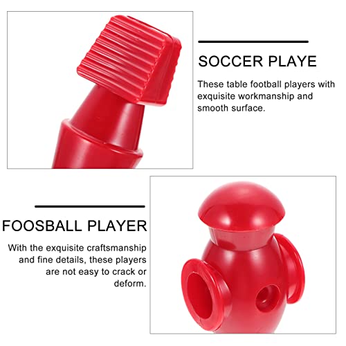 Veemoon Football Pool Player Replacement Set - 2Pcs Durable Resin Foosball Figures for Table Football Game Easy to Install and Colorful Design
