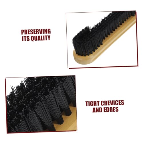 VICASKY Billiard Table Rail Brush and Small Spaces Cleaning Brush 12-inch Wooden Handle Pool Table Debris and Dust Remover for Sports Room