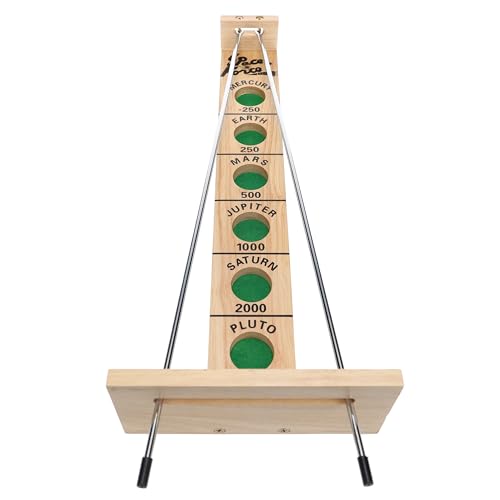 WE Games Shoot the Moon - Classic Solid Wood Rolling Ball Game for Family Fun & Skill Building, Enhances Social Skills, Patience & Perseverance - size: 1 unit