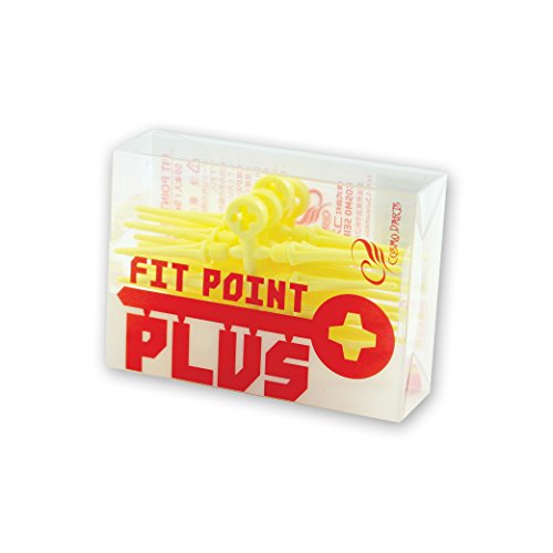 RED DRAGON Cosmo Darts - Fit Point Plus Soft Tip Dart Points - 2BA Replacement Tips for Secure Fit & Long-Lasting Flexibility, 25 mm, 50 Pack with Tool System, Yellow