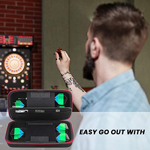 ALKOO Dart Case Holder Bag for 6 pcs Steel and Soft Tip Darts Set | Dart Case Holds 12 Darts with Shafts, Flights and Tips; Hard Shell Travel Pouch Keeps Dart Gear Tidy for Game Night, Leagues - style: Holds 6 Darts