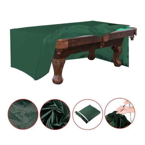 2 Pcs Dustproof and Waterproof Outdoor Full Billiard Solid Color with Pull Rope Pool Table Dustproof Equipment(Black) - color: Black