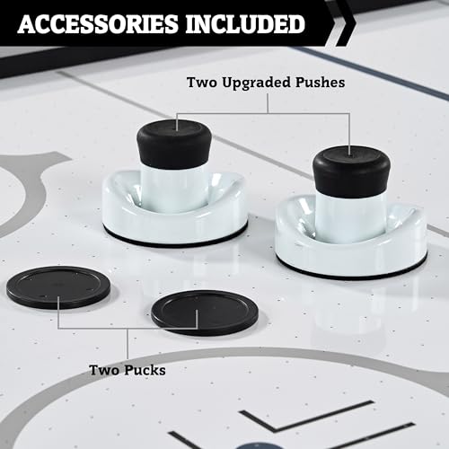 Hall of Games Air Hockey Table, Indoor Arcade Gaming Sets with Electronic Score Systems, Perfect for Family Game Rooms - style: 7 Ft. - Arctic Rush