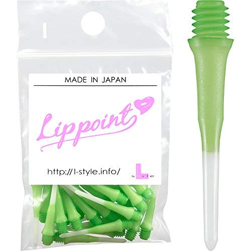 Lstyle Dart Tips: Original Lippoint - Soft Tip Dart Points - 2BA Thread - Regular Length - 2 Tone Green 2 Pack - color: Green 2-Tone