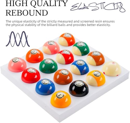 KONLLEN Phenolic Resin Billiard Balls Set 2-1/4" Regulation Size Tournament Pool Balls Set Pool Table Accessories - color: AXD-1TH