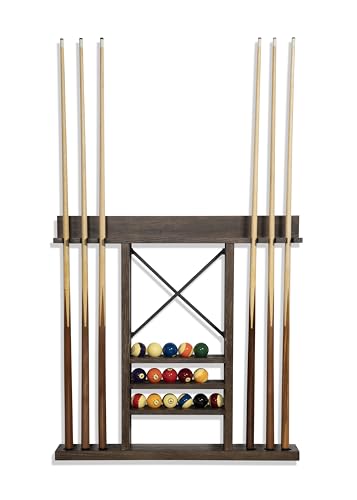 Empire USA Nixon Billiards - Hunter Wall Rack for Hunter Table - (Brushed Walnut) - color: Brushed Walnut