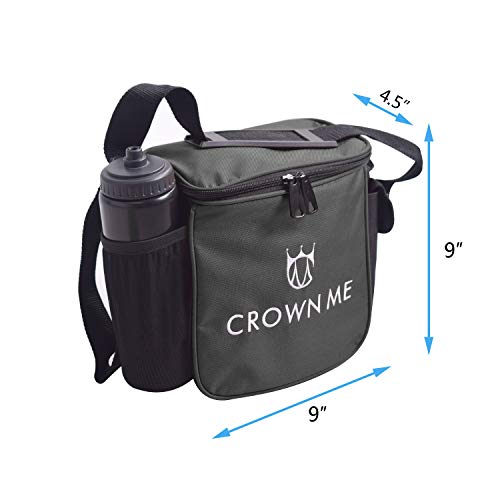 CROWN ME Disc Golf Starter Set,Disc Golf Set with 6 Discs, 1 Marker,1 Towel and Starter Disc Golf Bag Fairway Driver - color: Black