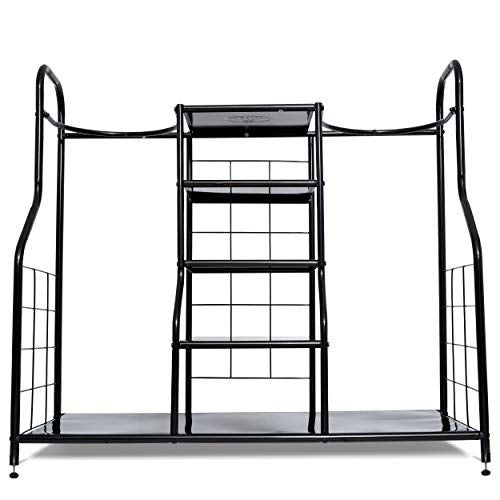 Morvat Golf Organizer for Golf Bags, Clubs, Gadgets, Travel Stuff, & Accessories, Adjustable Feet, Store and Organize Your Equipment, Holds 2 Golf Bags & 5 Metal Accessory Shelves, 38x36x16 - style: Style 1