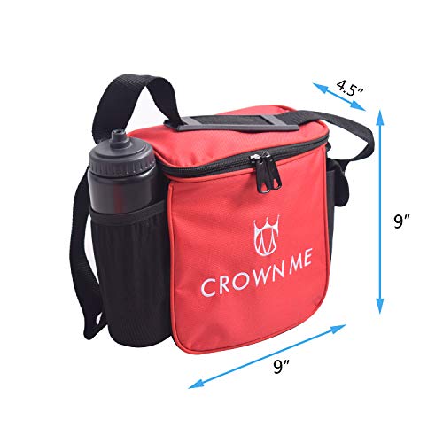 CROWN ME Disc Golf Starter Set,Disc Golf Set with 6 Discs, 1 Marker,1 Towel and Starter Disc Golf Bag Fairway Driver - color: Red