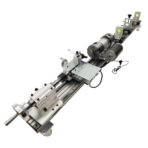 110V 450W Multi-Function Pool Cue Repair Machine, 1.26" Spindle, 0-2500RPM Cue Billiard Repair Lathe with Double Track Chuck, MT5 Spindle Taper, for Cue Tip Slender Workpiece Processing