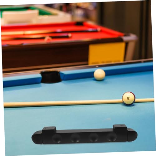 POPETPOP 4-Hole Wall-Mounted Pool Cue Rack Solid Wood Billiard Cue Holder Storage for 2 Convenient Organizer for Game Rooms and Billiard Tables