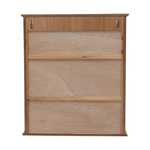 LKTART Solid Wood Wall Mounted Cabinet,Hanging Kitchen Storage Cabinet | Farmhouse Wall Mounted Wood Storage Cabinet;Window Pane Glass Door;Adjustable Shelves;Kitchen;Bathroom;Dining Room;Natural - color: Natural