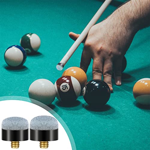 Deekin 30 Pieces Billiard Pool Cues Sticks Screw on Tip 12/13 mm Nylon Ferrules Replacement Billiard Screw in Cue Tips Pool Sticks Accessories - color: Gray