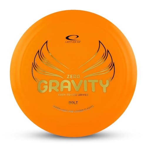 Latitude 64 Zero Gravity Bolt Disc Golf Distance Driver | Maximum Distance Disc Golf Driver w/High Glide | Lightweight, Floating Plastic | Effortless Distance for Newer Players | 120-130g - color: Orange
